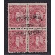 ARGENTINA 1889 GJ 106 CUADRO DE ESTAMPILLAS USADAS CON MATASELLO COCHA TUCUMAN, RARISIMO